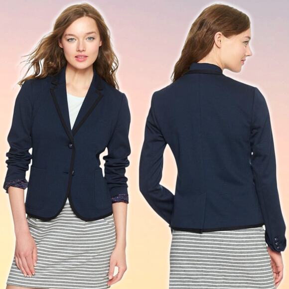 GAP The Academy Ponte Blazer Navy Uniform Size 2 - Picture 1 of 8